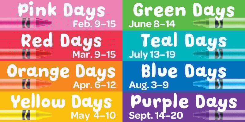 Crayola Experience-Color Days-Calendar